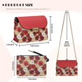 thumbnail image 6 of SCRAWLGOD Flower Print Beige Red Small Purses for Women Crossbody Bags, Lightweight PU Leather Mini Cross Body Purse Travel Shoulder Bag Sling Bag for Daily Life, 6 of 7