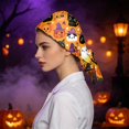 thumbnail image 5 of Working Cap for Women, Adjustable Elastic Band Halloween Beanie Hat Work Scrub Cap with Sweatband, 5 of 6