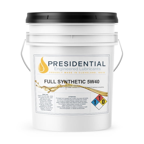 Presidential Full Synthetic 5W-40 – Premium Heavy Duty Diesel Engine Oil – 5 Gallon