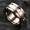 thumbnail image 5 of Tungsten Rings for Men Wedding Bands for Him Womens Wedding Bands for Her 6mm Rose Gold Bushed Brick Pattern, 5 of 8