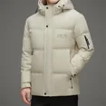 thumbnail image 5 of Chaqueta corta de invierno para hombre con capucha y relleno de plumón de pato de lujo extraíble, chaqueta acolchada de marca de invierno para hombre, abrigo para el frío, 5 of 5