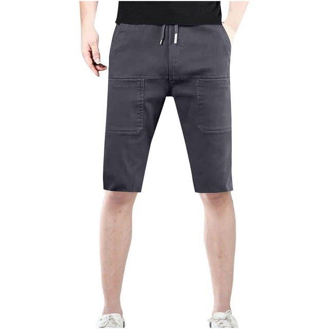 Shorts pour Hommes Décontractés Shorts pour Hommes Mode Cargo Shorts Cargo pour Hommes Gym Athlétique Extensible Extérieur Travail Décontracté Plage Randonnée Camping Voyage Pêche Shorts Courts avec Poche