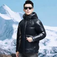 thumbnail image 4 of Chaqueta de plumón de invierno 2024, nueva ropa de diseñador de lujo para hombre, abrigo corto grueso, plumón de ganso ultraligero con capucha ligera, 4 of 5