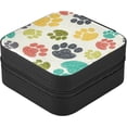 thumbnail image 4 of GZHJMY Cute Dog Paw Small Jewelry Box, Travel Portable Square Jewelry Case for Ring, Pendant, Earring, Necklace Organizer Storage Holder Boxes, 4 of 7