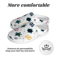 thumbnail image 6 of Daiia Turtles And Corals Print Women’s Fuzzy Slippers Memory Foam Lightweight House Shoes Cozy Loafer Flannel House Shoes-35/36, 6 of 7