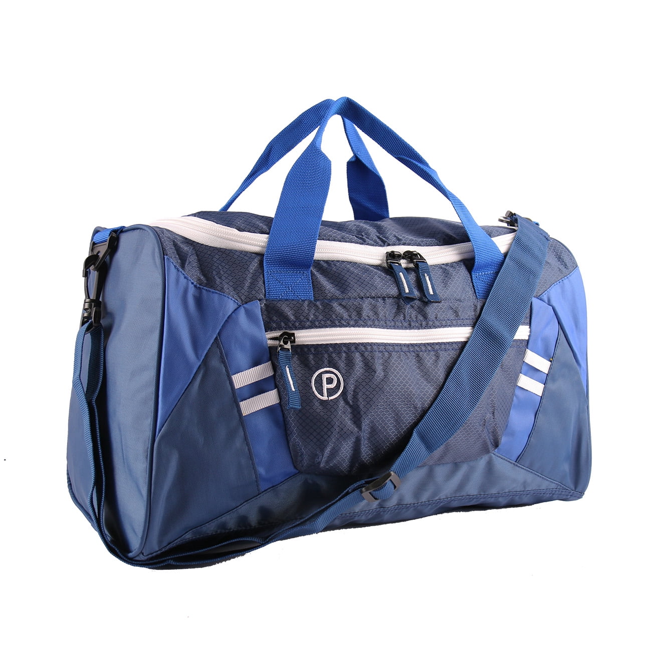 Protege  Rip-stop  Material 18 inch Duffel in Blue & White color , 18"x10"X9.3"