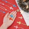 thumbnail image 3 of 120 collares luminosos de Pascua de 6 colores, collar de cuentas de rosario de plástico que brillan en la oscuridad, collar en forma de Y, joyería de oración para mujeres, hombres y mujeres., 3 of 7