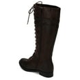 thumbnail image 3 of Soda Ahoy-S Leatherette Buckle Lace Up Military Knee High Boot, 3 of 5