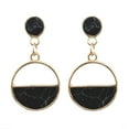 thumbnail image 2 of Boucles d'Oreilles en Pierre Ronde pour Femmes, Design Creux, Forme Géométrique, Boucles d'Oreilles Pendantes, Bijoux Cadeau, 2 of 7