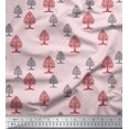 thumbnail image 1 of Soimoi Poly Georgette Fabric Tree Block Print Fabric by The Yard 52 Inch Wide, 1 of 3