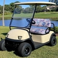 thumbnail image 4 of Pzuqiu Golf Car Seat Cover Set, Compatible with Outdoors, Golf Cart Backrest and Bench Seat Covers Suitable for Club Car All Weather, Pinkish-Purple Floral Pattern, 4 of 10