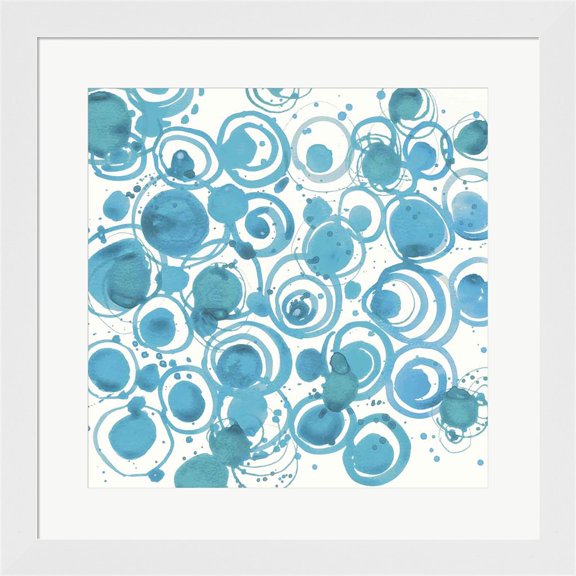 Great Art Now Dizzy Soft Blue Crop by Shirley Novak, Framed Wall Art, 19.75W x 19.75H