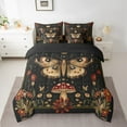 thumbnail image 2 of Manfei Animal Moth 7-Piece Twin Bedding Sets,Floral Mushroom Bedding Comforter Set,Bohemian Theme Breathable Sheet Sets,Lightweight Flower Room Decor,Reversible, 2 of 8