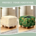 thumbnail image 7 of TSOVTHRID Black Cat Shamrock Print Stretch Ottoman Cover Square Ottoman Slipcovers for Foot Stool & Folding Storage Furniture Cover with Elastic Bottom for Home St. Patrick's Day Decor, 7 of 7