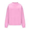 thumbnail image 3 of RYRJJ Women's Sweatshirt Casual Long Sleeve Mock Neck Loose Pullover Solid Color Comfy Y2K Sweatshirts Tunic Top, 3 of 5