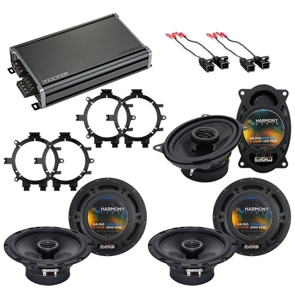 Fits GMC Sierra Classic 2007 Speaker Upgrade Harmony R5 R65 R46 & CXA360.4 Amp