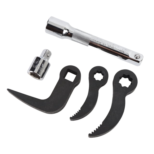 Tête d'Adaptateur de Barre de Levage, Ensemble de 5 Pcs Outil de Retrait d'Arbre Demi-Lourd 1/2 Po 3/8 Po pour Réparation