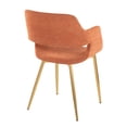 thumbnail image 4 of Margarite Chair, Upholstered Dining Chairs, Mid-Century Modern Dining Chair, Kitchen Chairs for Dining Table, Dining Chairs Set of 2 (Orange Fabric), 4 of 8