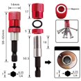 thumbnail image 3 of Soporte de broca de extensión de vástago hexagonal de 1/4 pulgadas 6,35 mm para tuerca de tornillo (rojo) Ndcxsfigh Para estrenar, 3 of 4