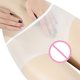 thumbnail image 3 of Gibobby Panty Microfibra con Encaje Ropa interior sexy grande cintura media malla ultrafina encaje sexy transparente para mujer（Blanco， L), 3 of 4