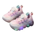 LIhncine Boys Girls Light Up Shoes Non Tennis Outdoor Casual Soft