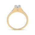 thumbnail image 4 of FB Jewels 10kt Yellow Gold Princess Diamond Bridal Wedding Ring Band Set 1/2 Cttw Size 9, 4 of 4