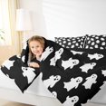 thumbnail image 4 of jejeloiu Cute Ghost Full Size Comforter Sets,Happy Halloween Bedding Comforter Set,White Black Bedding Sets For Children,Breathable Home Decor Reversible,3pcs, 4 of 8