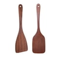 thumbnail image 2 of Homelife 2Pcs Wooden Spatulas Square Diagonal Spatula Set for Cooking Stirring Wok Spatula Kitchen Turner Angled Flat Spatula Egg Flipper Hardwood Kitchen Tools, 2 of 10