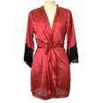 thumbnail image 3 of Lubelski Lace Patchwork Half Sleeve Belt Nightdress Bath Robe, 3 of 5