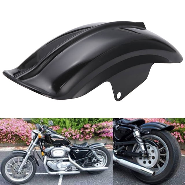 unbranded Bobber Rear Motocycle Mudguard Negro Protección Y Ajuste Para Chopper Y Cafe Racer