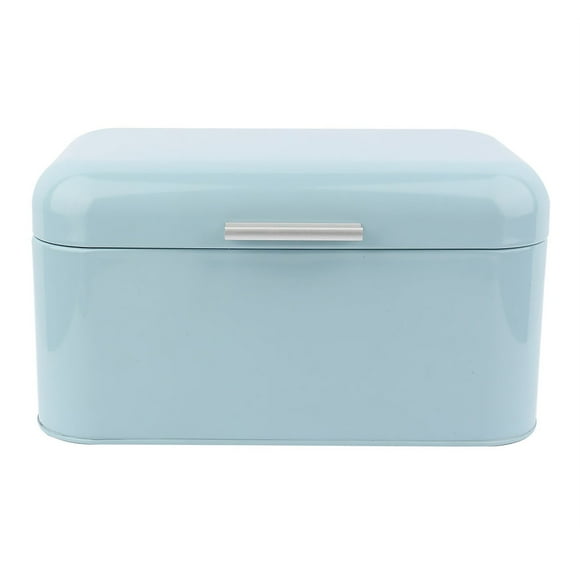 Leylor Boîte de Rangement pour Le Pain, boîte à Pain en métal rétro de Couleur Unie, Grande capacité, récipient de Rangement pour la Cuisine(Bleu)