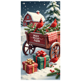thumbnail image 3 of Festive Design Christmas Banner Snowy Landscape Cardinal Birds Decorative Gifts for Holiday Celebration Indoor Decoration Seasonal Display, 3 of 5