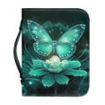 thumbnail image 2 of Personalized Pattern PU Leather Bible Bag Zipper Book Cover, Heavy Duty Protective Carrying Case Tote Organizer with Handle for Church and Study, 2 of 7