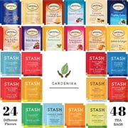 Stash and Twinings Herbal Tea Bags Sampler, Caffeine Free, 48 Ct