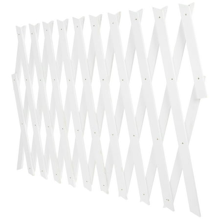 NICEXMAS Expandable White Wooden Garden Trellis Wall Panel for Climbing Plants and Plant Support