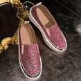 thumbnail image 2 of Generic Wide Fit Sparkle Sneakers for Women, Breathable Slip-On Lightweight Walking Shoes with Sequined Design for Summer Casual, 2 of 8