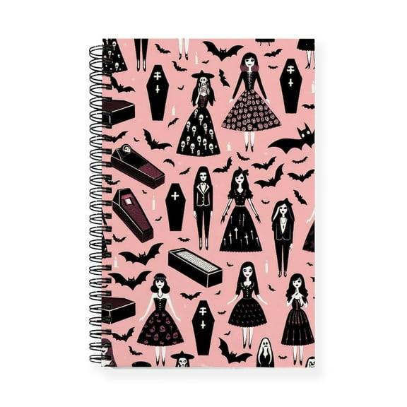 CafePress - Pink Vampire Dolls - Spiral Bound Journal Notebook, Personal Diary Graph