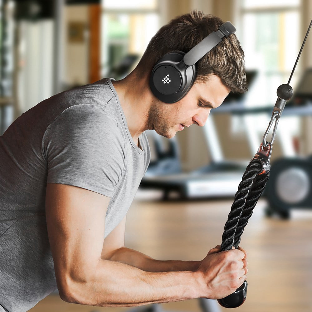 Tronsmart SOUNFII Q20 Bluetooth Single Feed Noise Cancelling Over-Ear Headphones Black
