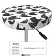 thumbnail image 4 of KLL Retro Rooster Round Bar Chair Cushion Cover 12 inch ,Bar Stool Protector with Elastic, Soft Washable, 4 of 6