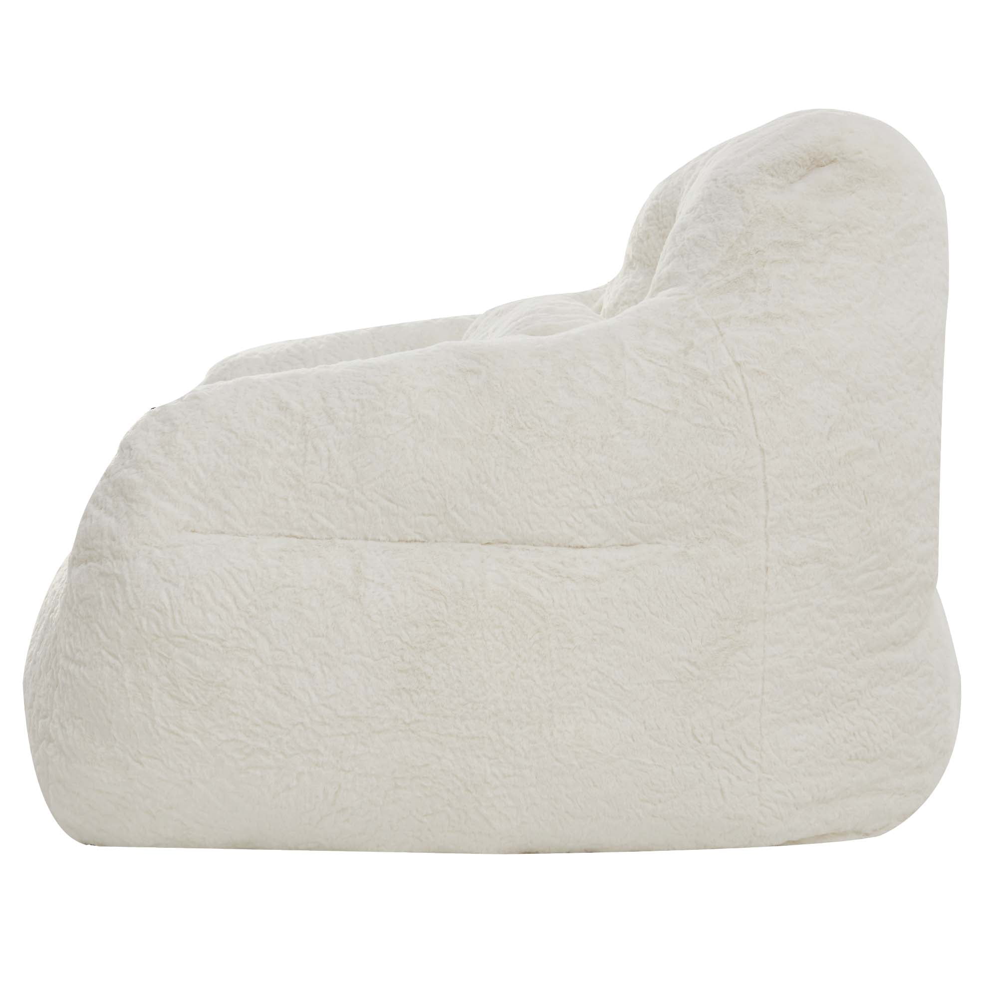 Ebenchico 3.8ft Oversized Bean Bag Chair for Adults Teens Kids, Beanbag Chairs with Pillow, Reading Gaming Relaxing Chair, White