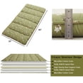 thumbnail image 3 of Twin/Full Size Floral Pattern Japanese Futon Mattress for Adults, Comfty Futon Mattress for Guest Room Kids Room, Sleeping Mattress for Floor Roll Up Camping Mattress, Green, 3 of 9