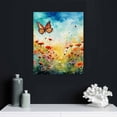 thumbnail image 4 of Nawypu  Colorful Wildflower Canvas Wall Art Print Framed Botanical Pictures Floral Plant Printing Minimalist Modern Wall Decor for Girls Gift Living Room Bedroom Bathroom, 4 of 4
