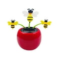 thumbnail image 2 of Solar Powered Dancing Flowers, Solar Dancing Figurines Doll, Swinging Sunflower Decor - Cute Dashboard Bobblehead for Window, Desk Decoration with Colorful Pots, for Car, Home, Red, 2 of 7