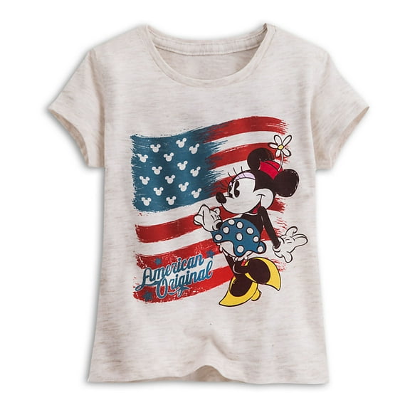 Disney Store Minnie Mouse American Original 4th of July Girls Shirt Size Medium 7/8 Americana