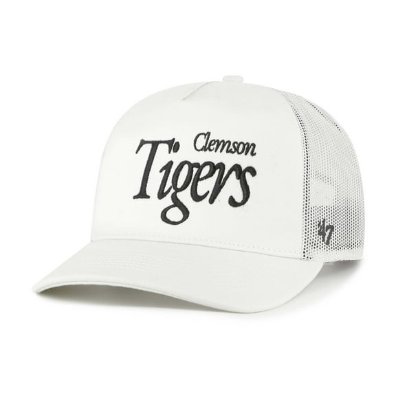 Unisex-'47 Cream Clemson Tigers Foundation Script Adjustable Trucker Hat