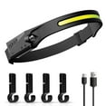 thumbnail image 1 of Phare LED Rechargeable USB avec Quatre Crochets et Câble de Charge USB, Phare Puissant, Phare COB XPE Réglable et Étanche pour camping, jogging, Randonnée, Pêche, Cyclisme, 1 of 5