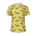 thumbnail image 5 of Wukai Floral Squirrel Print Men's Short-Sleeved Mesh T-Shirt,Quick-Dry Short Sleeve Workout T-Shirt-4X-Large, 5 of 8