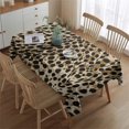 thumbnail image 4 of Brown and Black Leopard Print Rectangle Tablecloth 60"x84",Waterproof Polyester Rectangle Table Cloth, Wipeable Spillproof Polyester Tablecloth for Dining, Camping, Indoor and Outdoor, 4 of 5