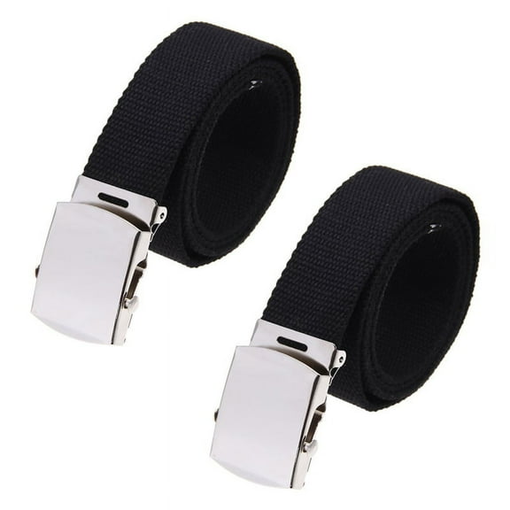 2X Cloth belt waistband Band Belt Black Men 38mm