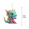 thumbnail image 2 of JilgTeok Flying Dragon Baby Small Pendant Flat Acrylic Car Pendant Home Decoration Pendant, 2 of 2